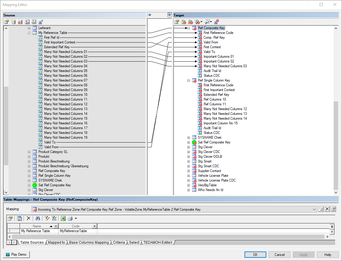 Reference Data Stage Mapping to Ref Composite Key